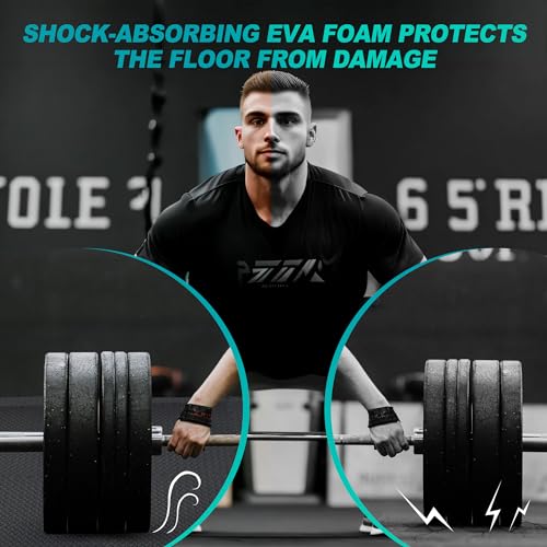 Interlocking Foam Tiles for Home Gym Flooring, 24 SQ FT