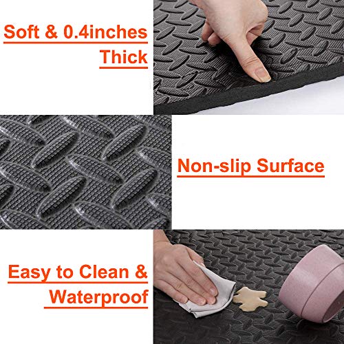 Walsai Interlocking Foam Exercise Mats for Home Gym