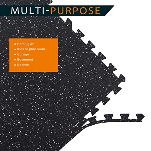 12 Piece Interlocking Puzzle Floor Tiles for Home Gym