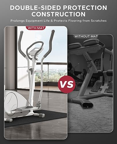 HAPBEAR Exercise Equipment Mat: Hardwood Floor Protection & Gym Fitness Pad