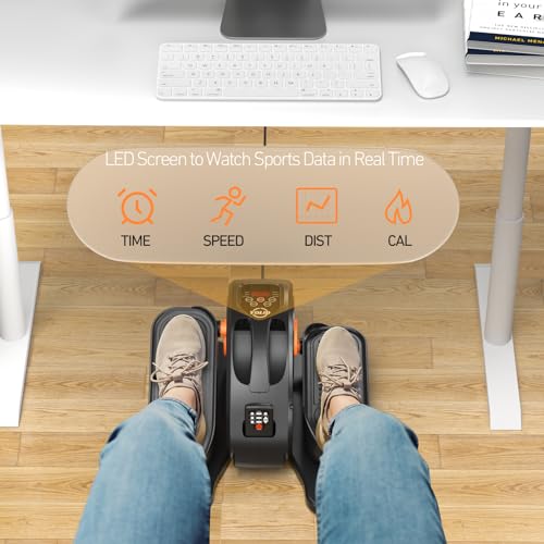 Portable Under Desk Elliptical for Seniors - Seated Leg Exerciser