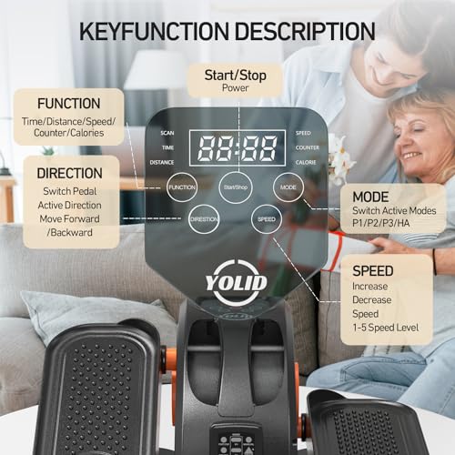 Portable Under Desk Elliptical for Seniors - Seated Leg Exerciser