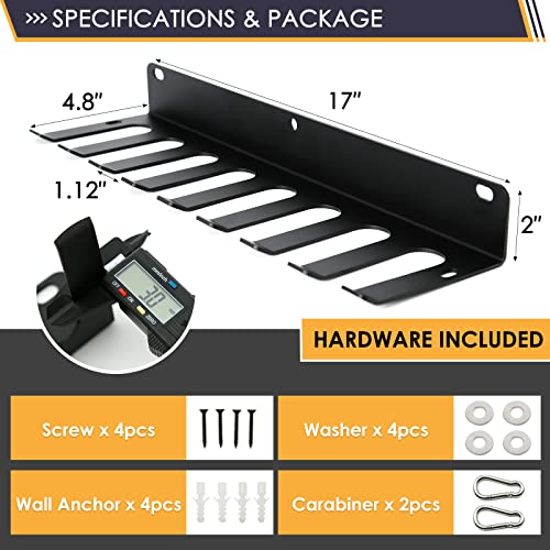 Aolamegs Heavy-duty Home Gym Storage Rack with 9 Hooks