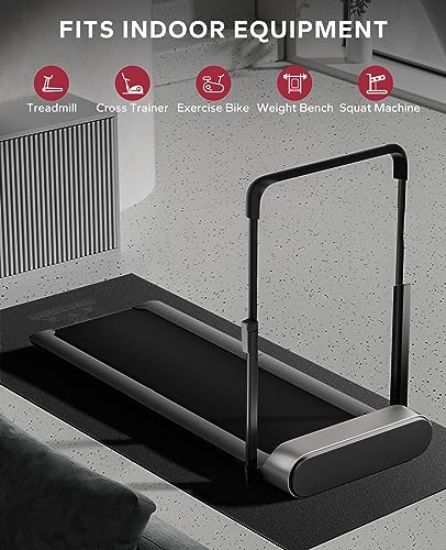 HAPBEAR Exercise Equipment Mat: Hardwood Floor Protection & Gym Fitness Pad