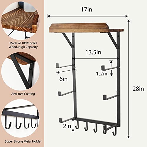 DOCMON Wall Mount Yoga Mat Rack with Accessories