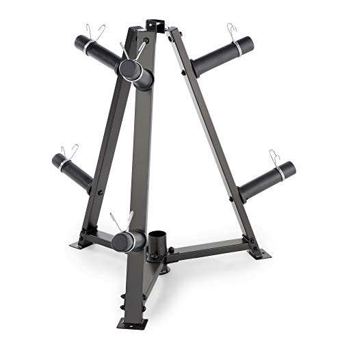Marcy Olympic Weight Plate Tree & Vertical Bar Holder