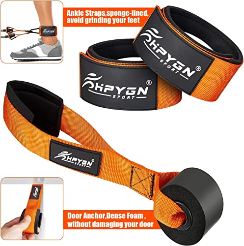 300lbs Heavy Resistance Bands with Handles and Door Anchor