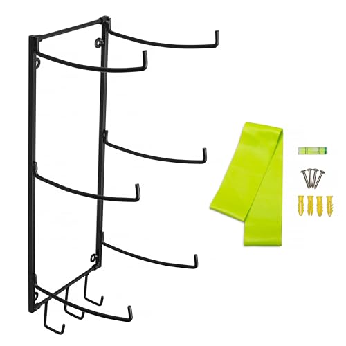 LOKAM Wall Mount Yoga Mat and Foam Roller Holder