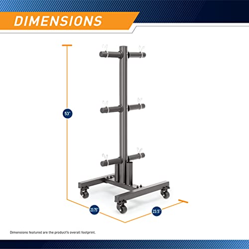 Marcy Vertical Bar Holder for Olympic Weight Plates, Black