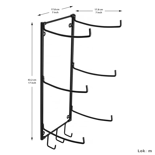 LOKAM Wall Mount Yoga Mat and Foam Roller Holder