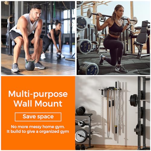 Heavy Duty Gym Storage Rack for Exercise Bands & Barbells