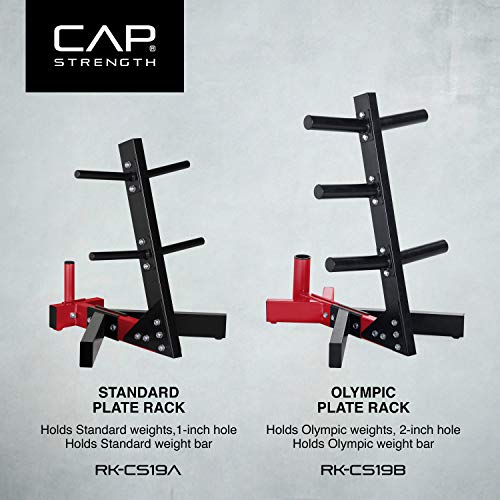 CAP Barbell Olympic Plate Tree Storage Rack in Red