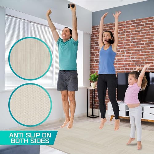 Yes4All Interlocking Foam Gym Floor Mats - Walnut Wood