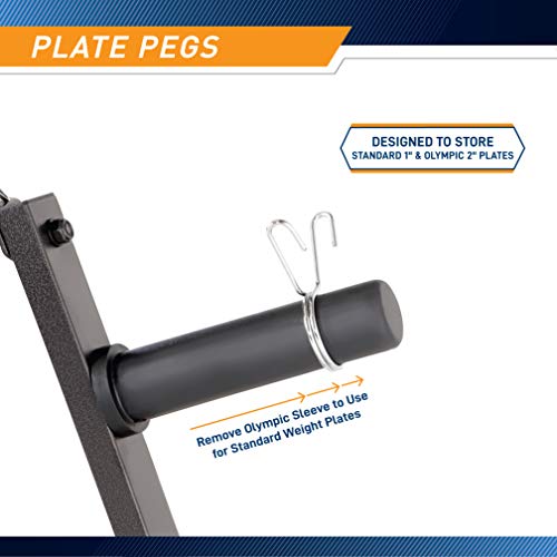 Marcy Olympic Weight Plate Tree & Vertical Bar Holder