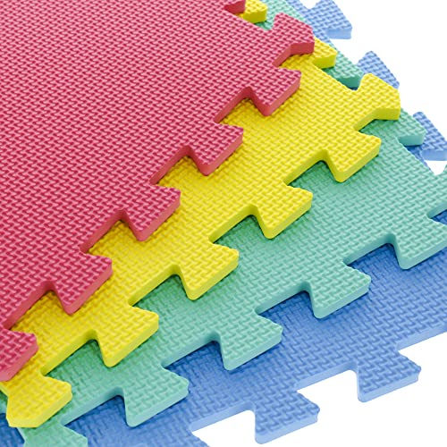 8-Piece Nontoxic Foam Exercise Mat for Home Gym