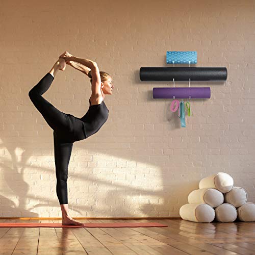 Wallniture Guru Wall Mount Yoga Mat Holder Set