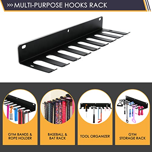 Aolamegs Heavy-duty Home Gym Storage Rack with 9 Hooks