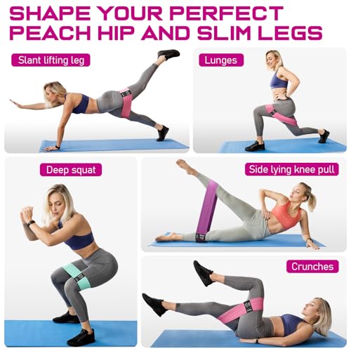 WALITO Fabric Loop Resistance Bands for Legs and Butt