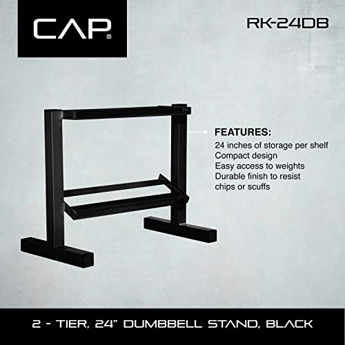 CAP Barbell 24" Dumbbell Storage Rack in Black