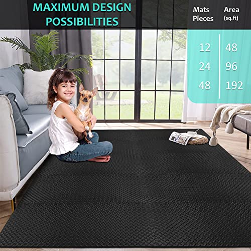 Interlocking Exercise Mat, 24'' x 24'', EVA Foam