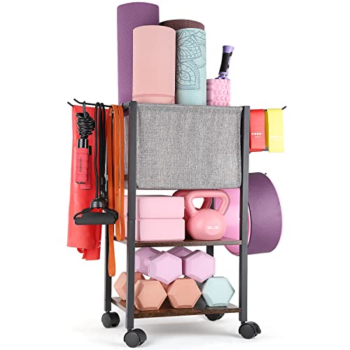 Yoga Mat Storage Rack for Home Gym Organization