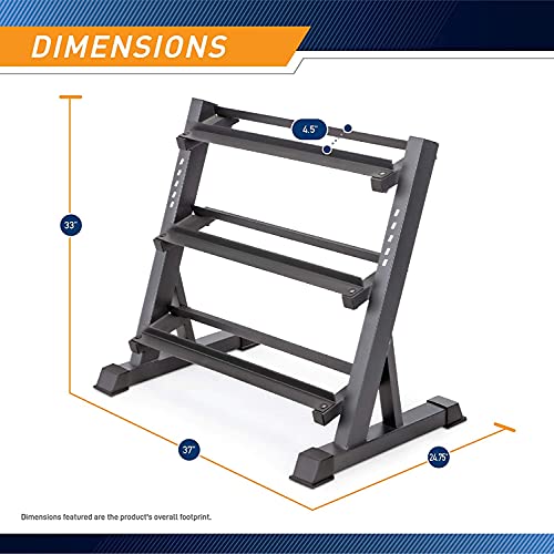 Marcy 3-Tier Dumbbell Rack Weight Storage Organizer