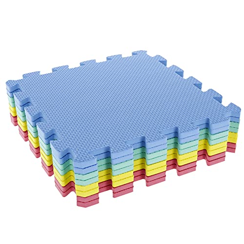 8-Piece Nontoxic Foam Exercise Mat for Home Gym