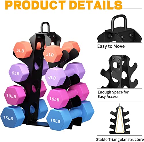 OKUGAFIT 4-Tier Dumbbell Rack for Home Gym