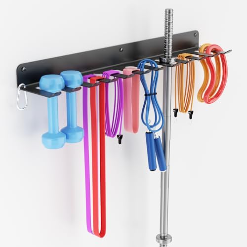 QBA Wall-Mounted Home Gym Equipment Organizer Rack