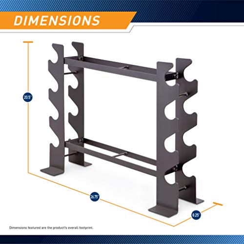 Compact Black Dumbbell Rack for Home Gym Organization