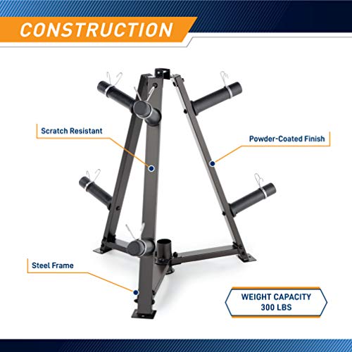 Marcy Olympic Weight Plate Tree & Vertical Bar Holder