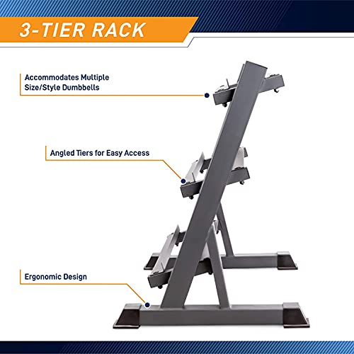 Marcy 3-Tier Dumbbell Rack Weight Storage Organizer