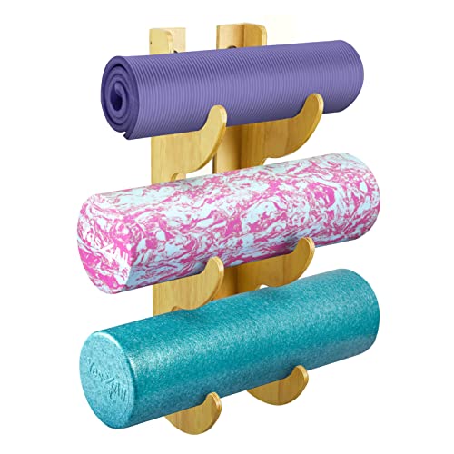 Wall Mount Wooden Rack for Home Gym Accessories