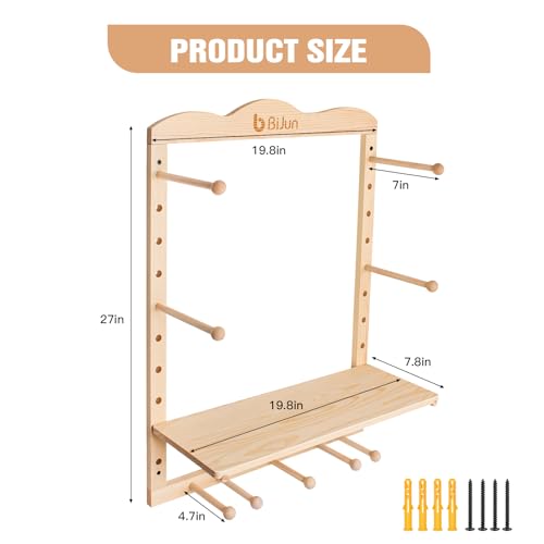 Wooden Yoga Mat Holder Wall Mount for Home Gym