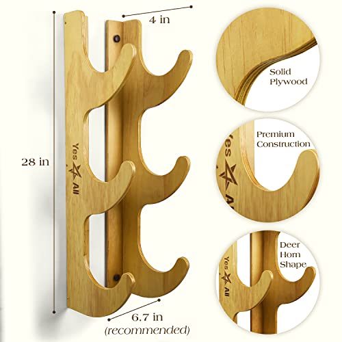 Wall Mount Wooden Rack for Home Gym Accessories