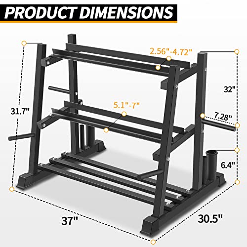 Space-Saving Dumbbell Rack Set for Home Gym 1100lbs