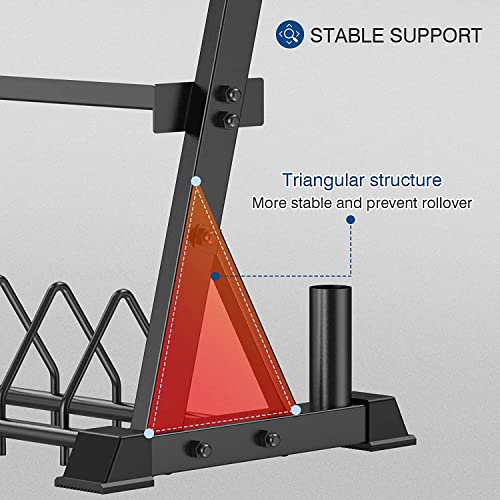 Upgraded 3-Tier Dumbbell Rack for Weight Plate Storage
