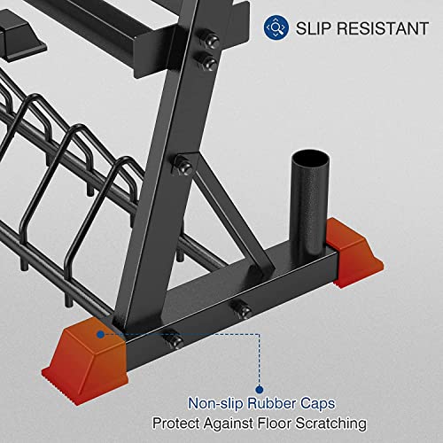 Upgraded 3-Tier Dumbbell Rack for Weight Plate Storage