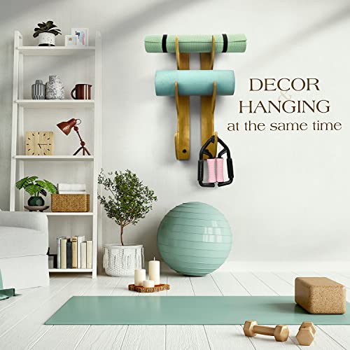 Wall Mount Wooden Rack for Home Gym Accessories
