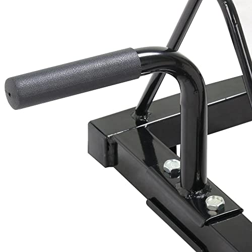Yaheetech Horizontal Barbell Plate Rack with Handle and Wheels