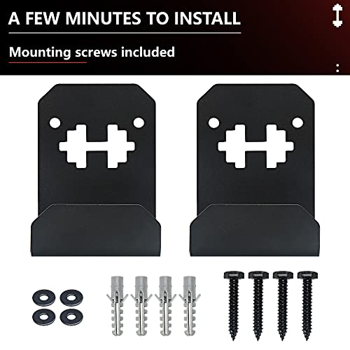 Weight Bench Gym Storage Wall Mount Brackets, 200lb Capacity