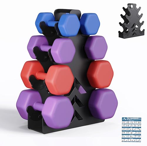Metal Dumbbell Stand Tree Shape Storage Rack (4 Tier)