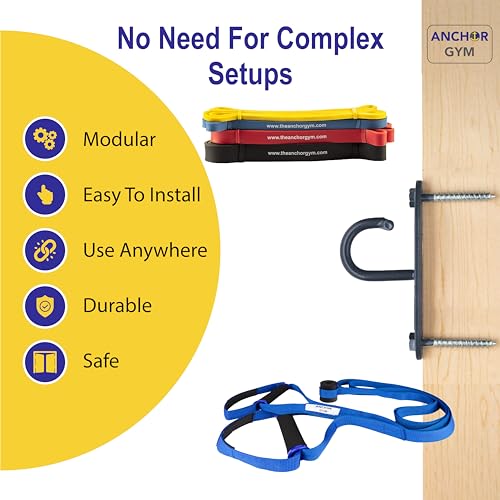 Anchor Gym H1 Wall Mount Workout Station with Hooks