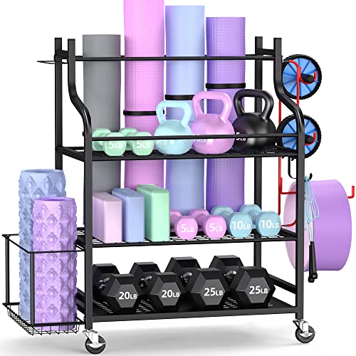 Yoga Mat Storage Rack for Home Gym Organization