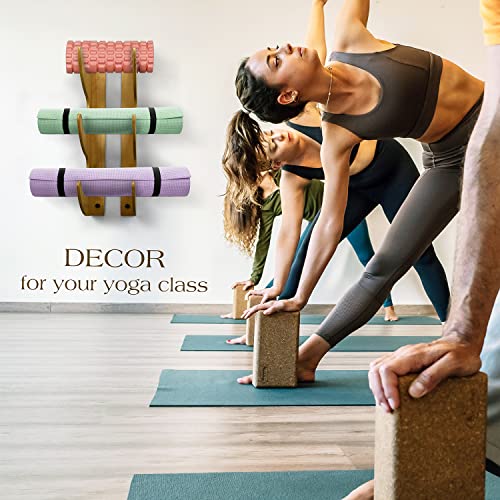 Wall Mount Wooden Rack for Home Gym Accessories