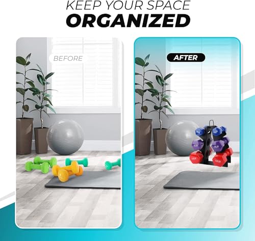 EXBTOKA 3 Tier Dumbbell Rack for Home Gym