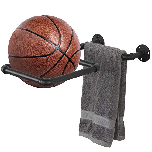 Wall Mounted Metal Pipe Exercise Ball Holder Rack