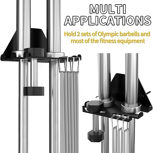 Olympic Barbell Rack Stand, Vertical Holder, Home Gym Organizer