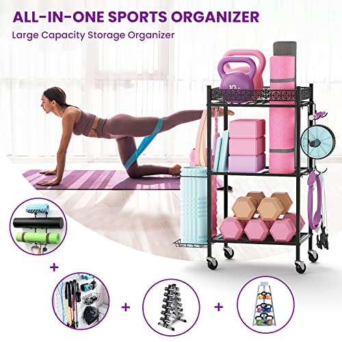 VOPEAK Metal Storage Rack for Home Gym Equipment