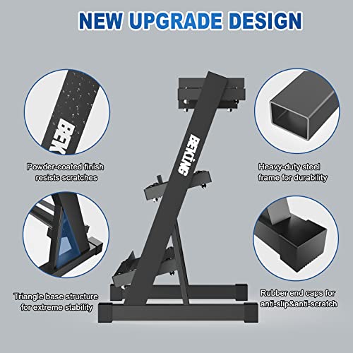 BEKING 3 Tier Dumbbell Rack, 1000lb Capacity, Home Gym